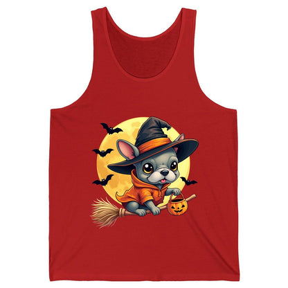 Cute Witch French Bulldog french bulldog Tank Top Red product mockup