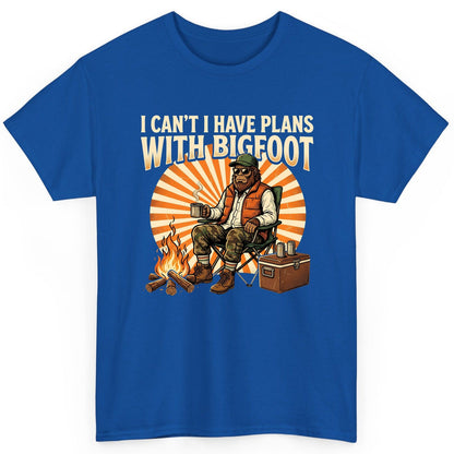I Can't I Have Plans with Bigfoot bigfoot T-Shirt Royal product mockup