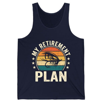 My Retirement Plan fly fishing Tank Top Navy product mockup