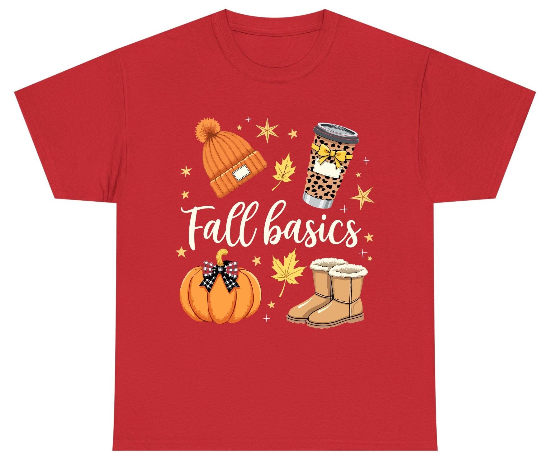 Fall Basics autumn essentials Youth T-Shirt Red product mockup