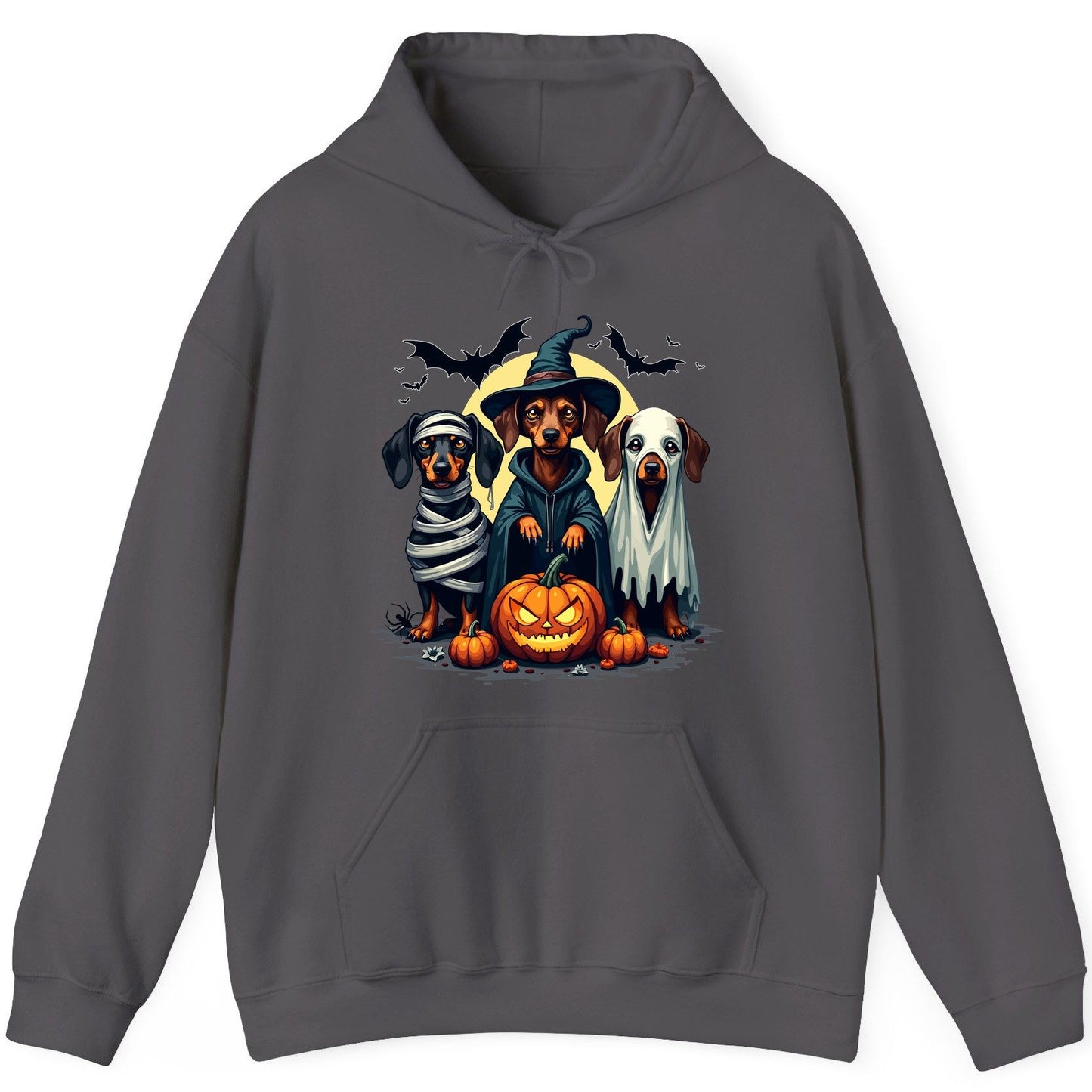 Dachshund Halloween Costumes dachshunds Hoodie Charcoal product mockup