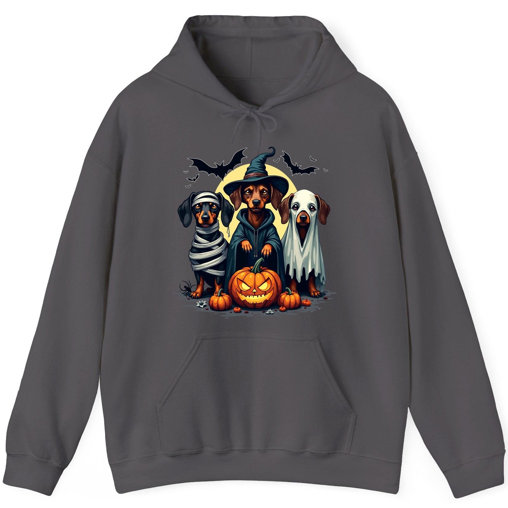 Dachshund Halloween Costumes dachshunds Hoodie Charcoal product mockup