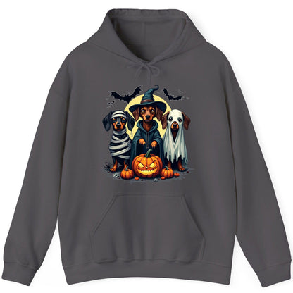 Dachshund Halloween Costumes dachshunds Hoodie Charcoal product mockup