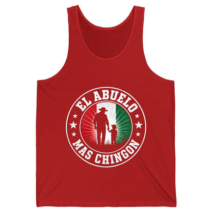 El Abuelo Mas Chingon mexican grandfather Tank Top Red product mockup