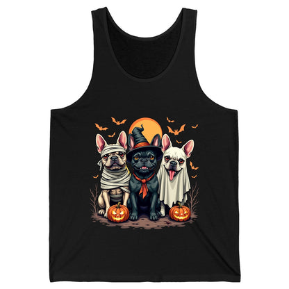 Halloween French Bulldogs Costumes french bulldogs Tank Top Black product mockup