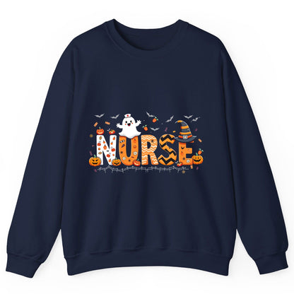 Nurse Halloween Sweatshirt Navy product mockup