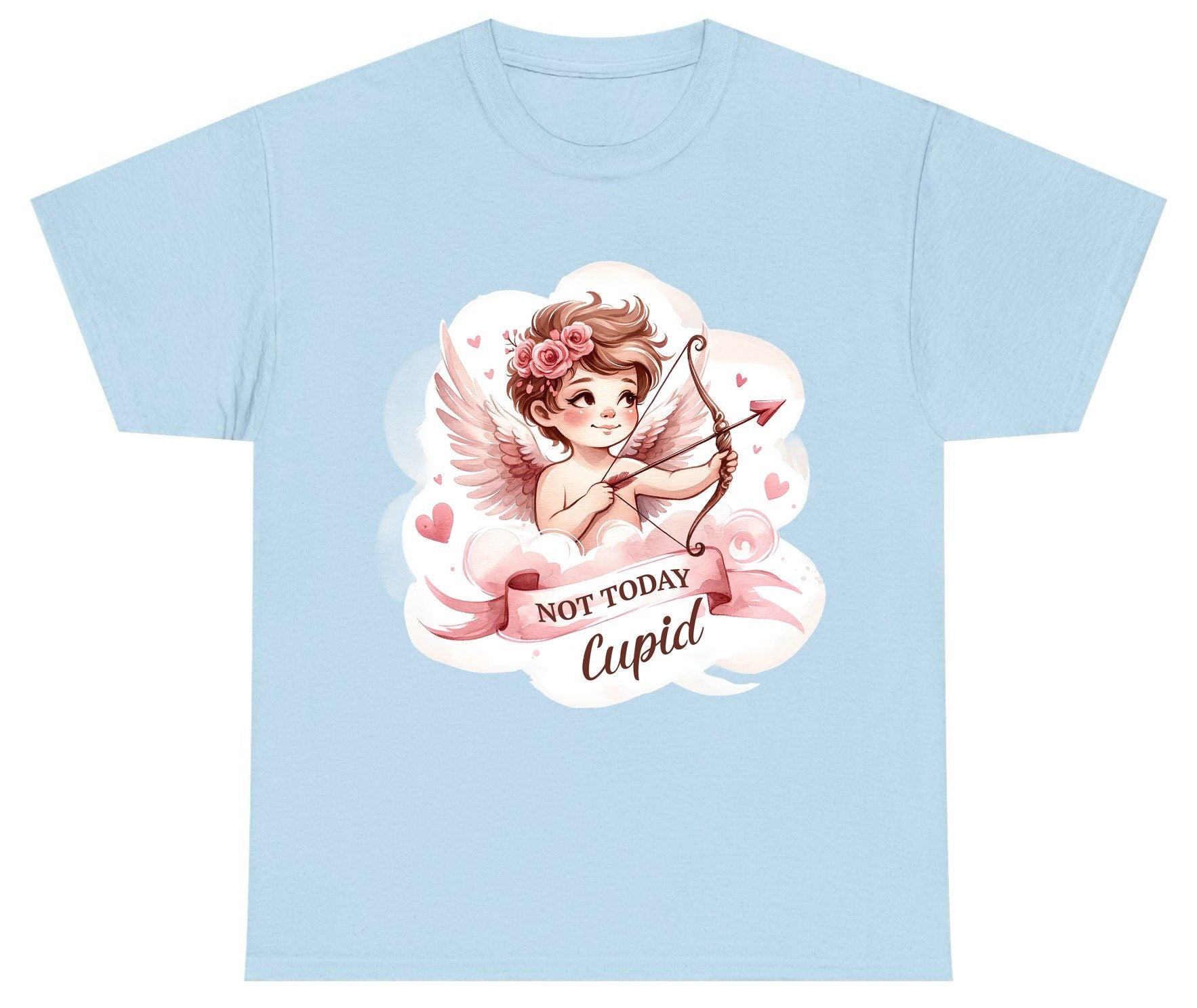 Not Today Cupid cupid Youth T-Shirt Light Blue product mockup