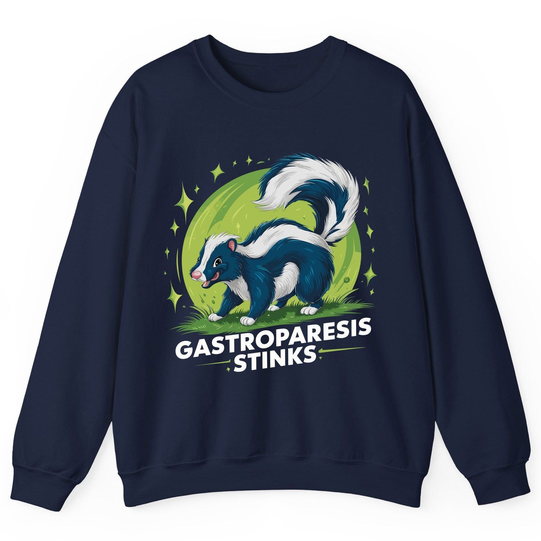 Gastroparesis Stinks gastroparesis awareness Sweatshirt Navy product mockup