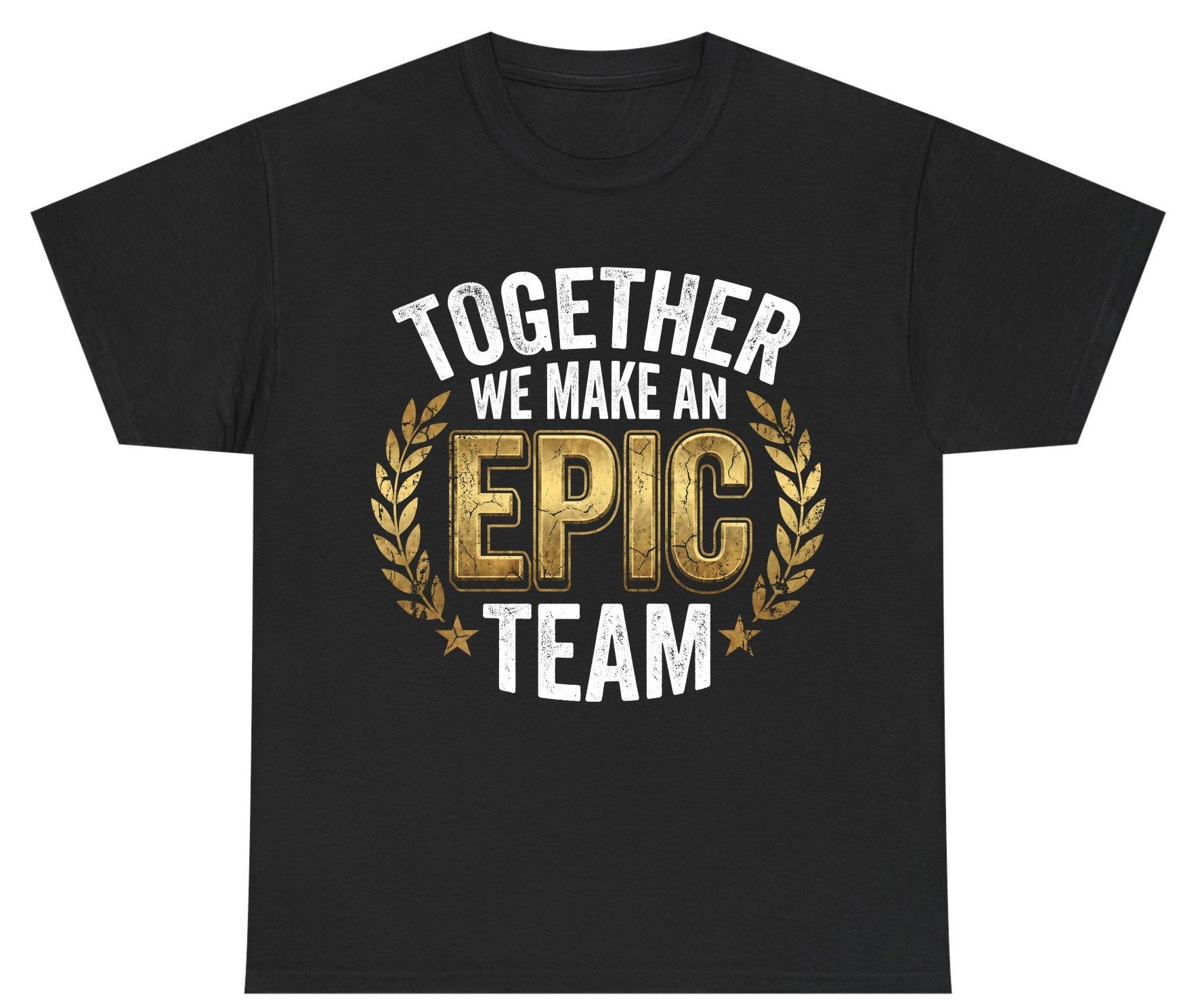 Together We Make an Epic Team teamwork Youth T-Shirt Black product mockup
