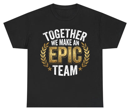 Together We Make an Epic Team teamwork Youth T-Shirt Black product mockup