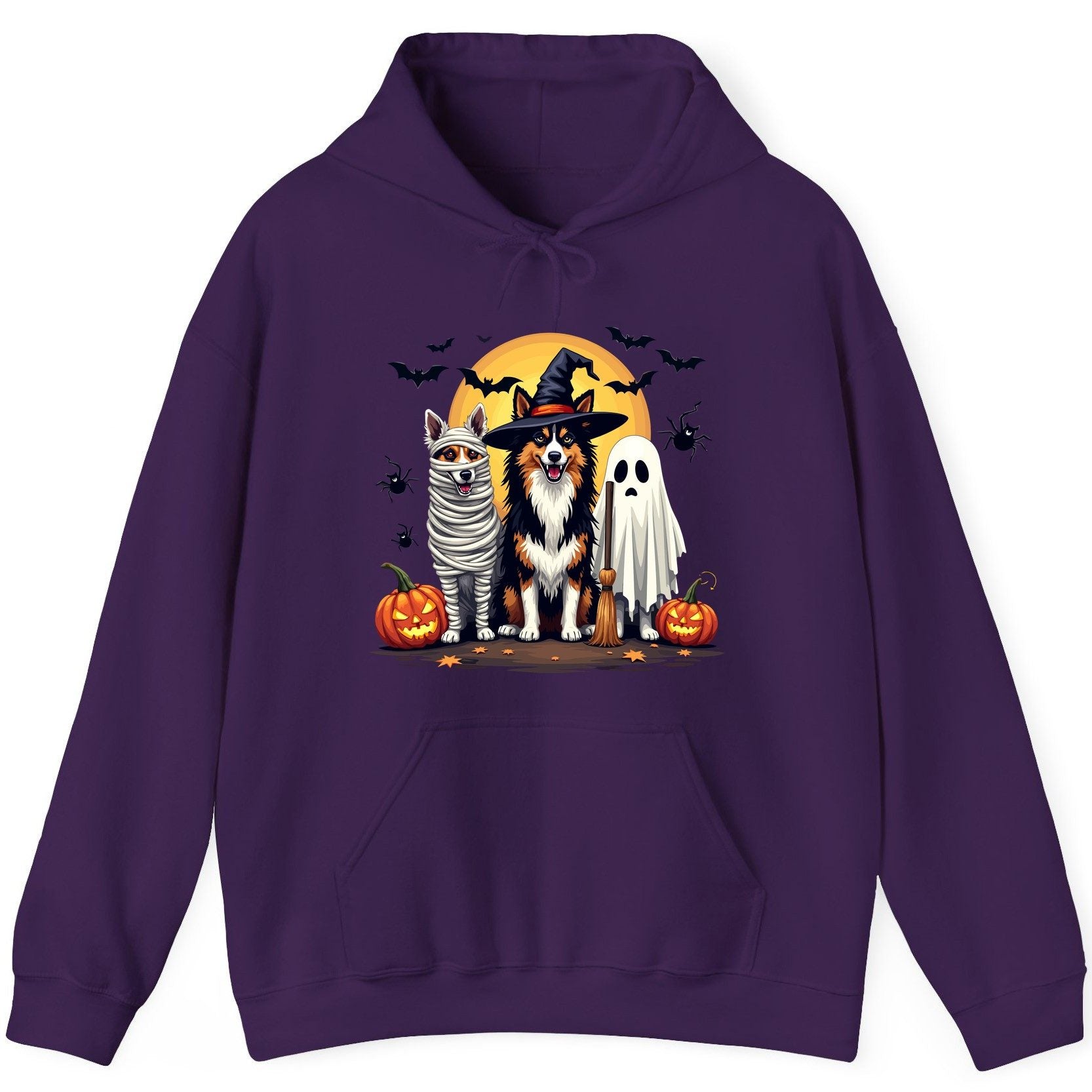 Halloween Dogs in Costumes Halloween dogs Hoodie Purple product mockup