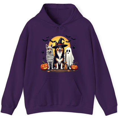 Halloween Dogs in Costumes Halloween dogs Hoodie Purple product mockup
