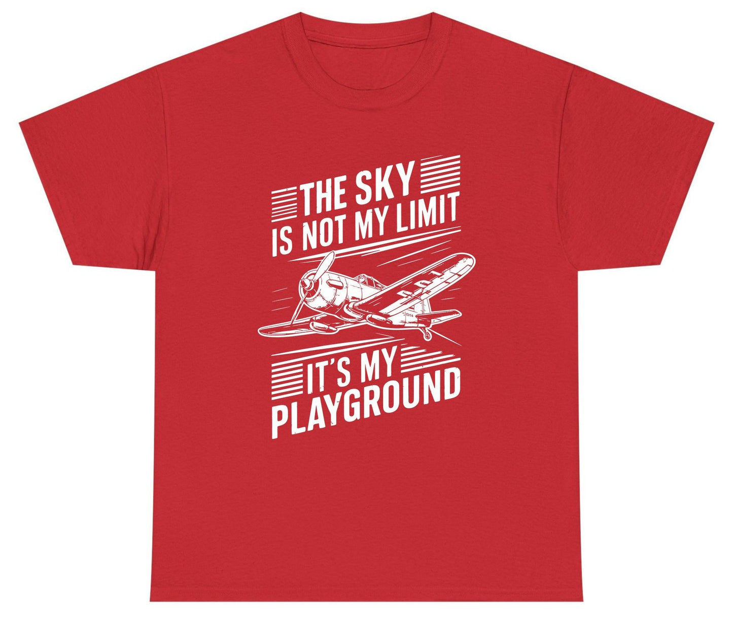 The Sky Is Not My Limit It's My Playground vintage airplane Youth T-Shirt Red product mockup