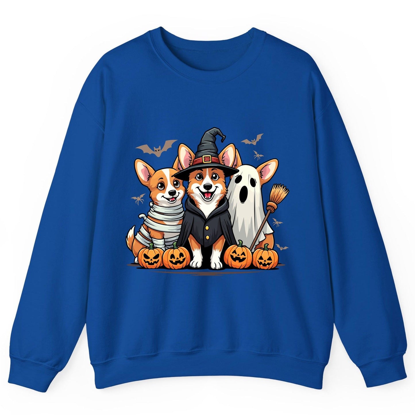 Halloween Corgi Trio Halloween corgis Sweatshirt Royal product mockup