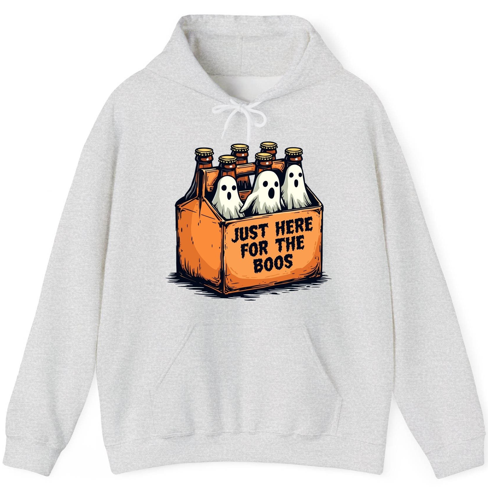 Just Here for the Boos Halloween Hoodie Ash product mockup