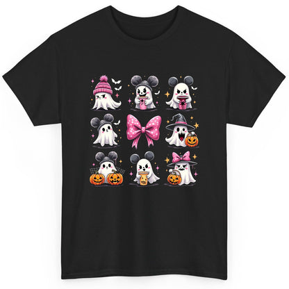 Cute Pink Halloween Ghosts Halloween ghosts T-Shirt Black product mockup