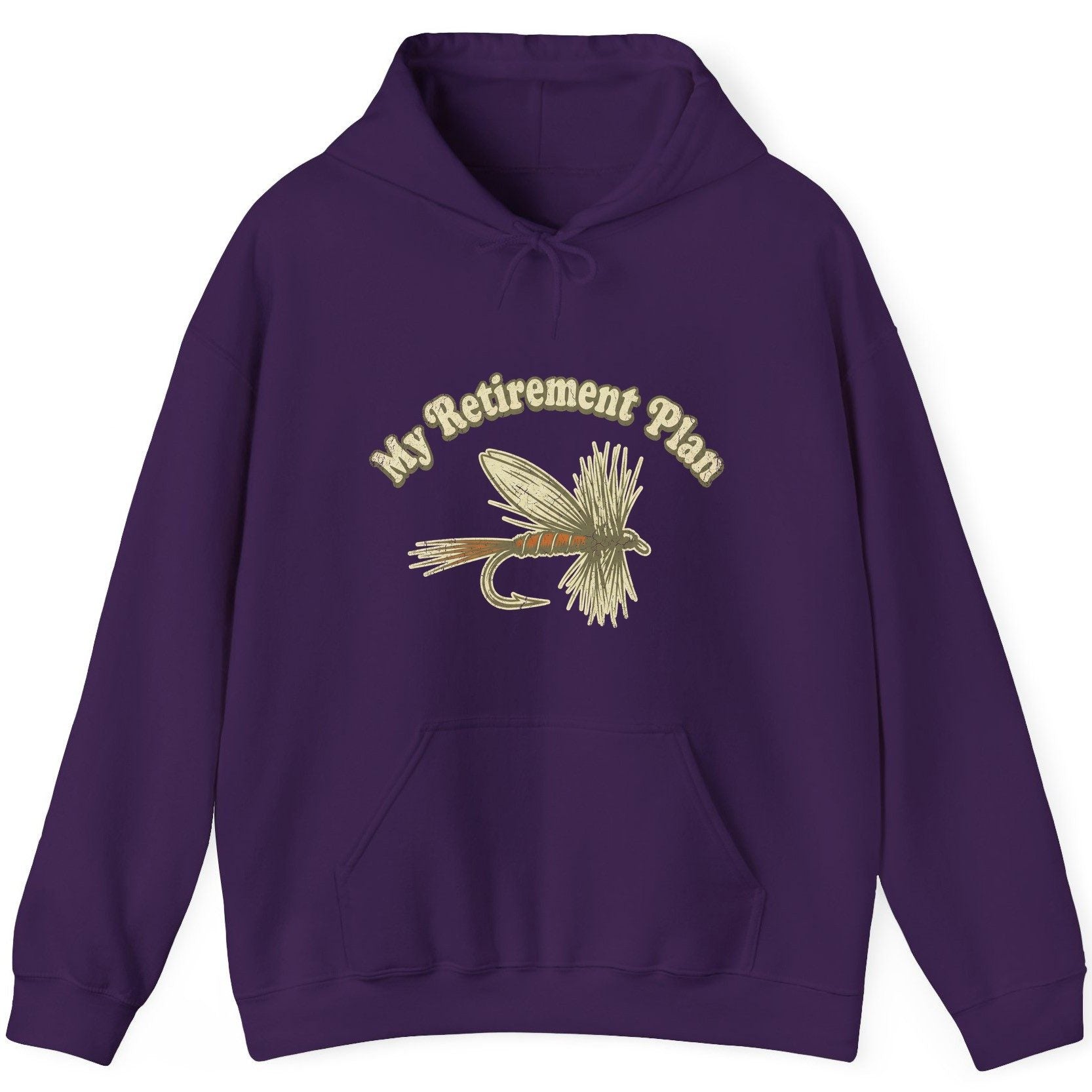 My Retirement Plan fly fishing Hoodie Purple product mockup