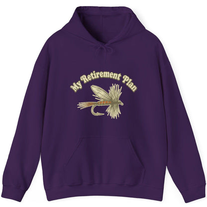 My Retirement Plan fly fishing Hoodie Purple product mockup
