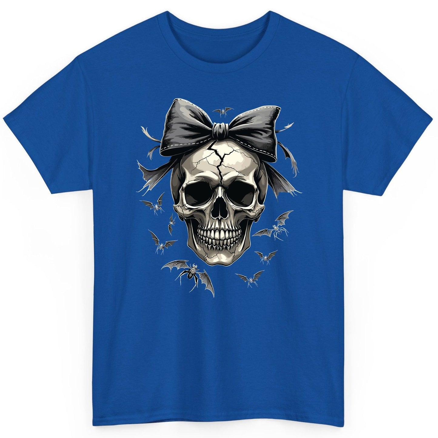 Gothic Skull with Bow gothic skull T-Shirt Royal product mockup