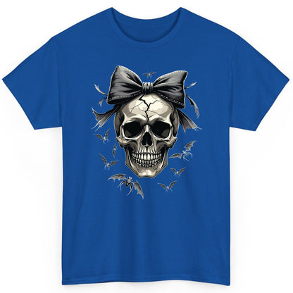Gothic Skull with Bow gothic skull T-Shirt Royal product mockup