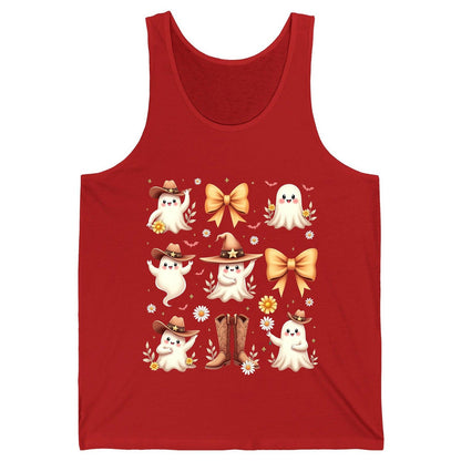 Boo Haw Cute Ghost cute ghost Tank Top Red product mockup