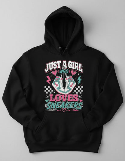 Sneakers Retro Sneakerheads Hoodie - product mockup - Black