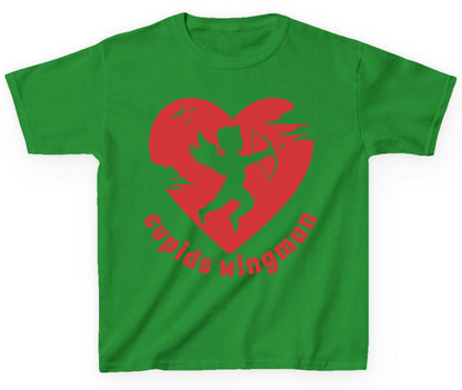 Cupids Wingman cupid Youth T-Shirt Irish Green product mockup