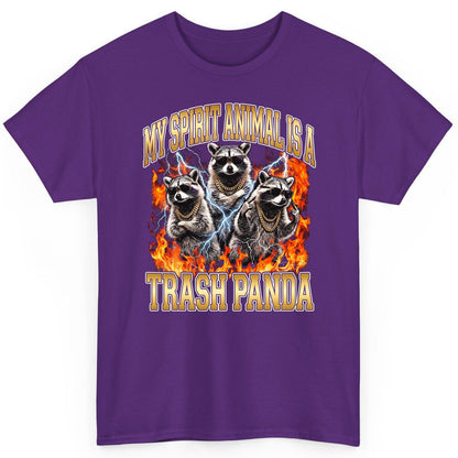 My Spirit Animal Is a Trash Panda raccoon T-Shirt Purple product mockup