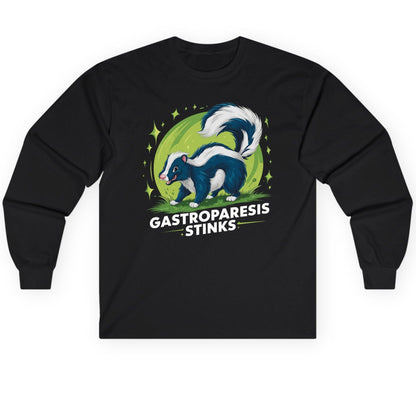 Gastroparesis Stinks gastroparesis awareness Long Sleeve Tee Black product mockup