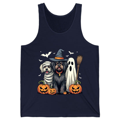 Halloween Dogs in Costumes Halloween dogs Tank Top Navy product mockup