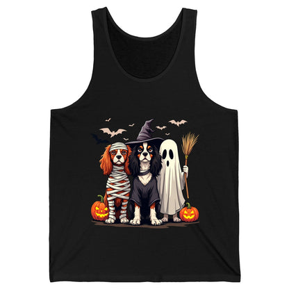Cavalier Spaniel Halloween Dogs cavalier king charles spaniel Tank Top Black product mockup