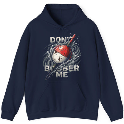 Don't Bobber Me fishing Hoodie Navy product mockup