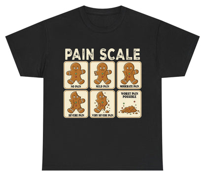 Pain Scale gingerbread man pain scale Youth T-Shirt Black product mockup