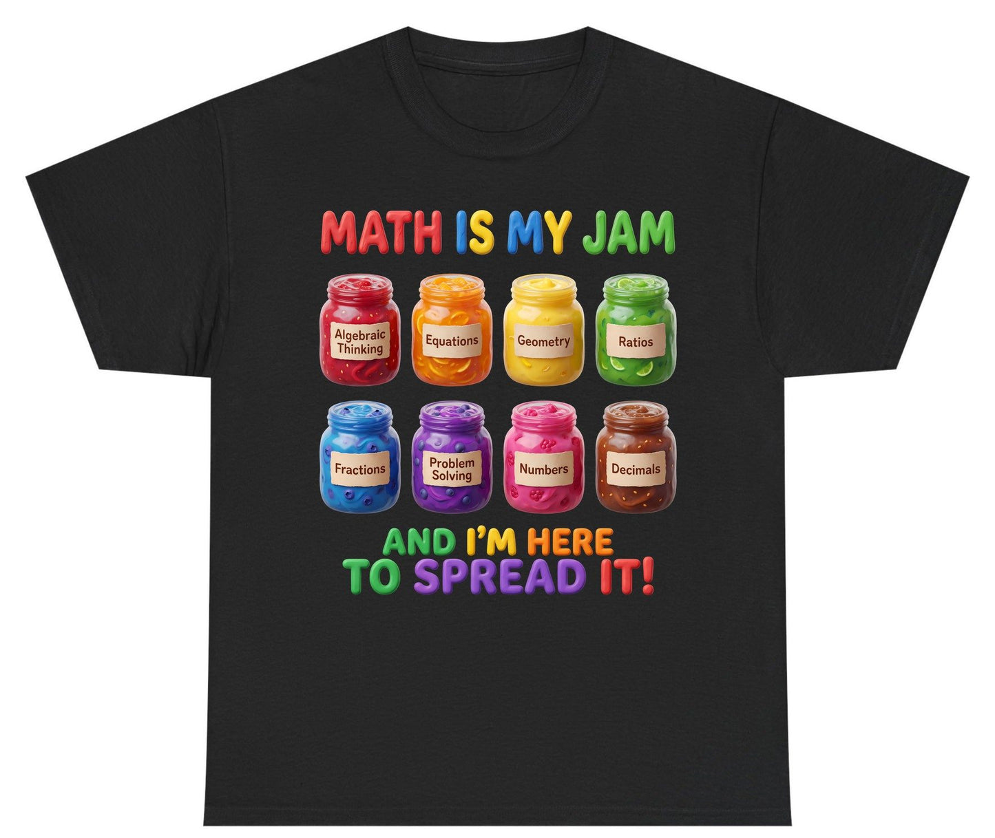 Math Is My Jam and I'm Here to Spread It! mathematics Youth T-Shirt Black product mockup