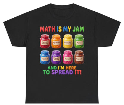 Math Is My Jam and I'm Here to Spread It! mathematics Youth T-Shirt Black product mockup