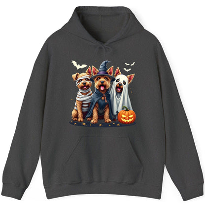 Cute Dogs Halloween Costumes dogs in Halloween costumes Hoodie Dark Heather product mockup