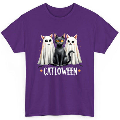 Catloween Halloween cats T-Shirt Purple product mockup