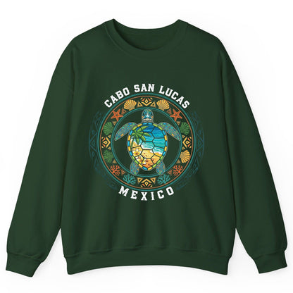 Cabo San Lucas Mexico sea turtle Sweatshirt Forest Green product mockup