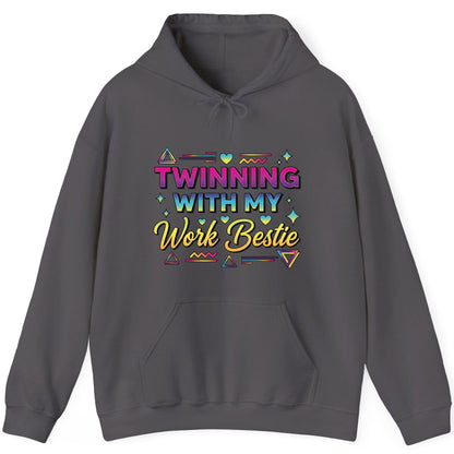 Twinning with My Work Bestie work bestie Hoodie Charcoal product mockup