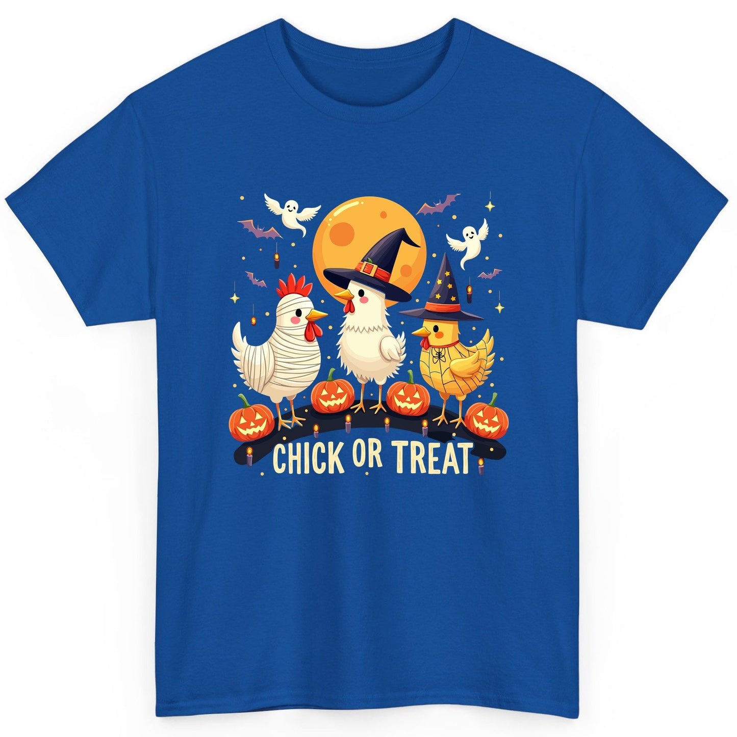 Chick or Treat Halloween chickens T-Shirt Royal product mockup