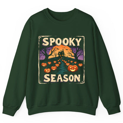 Spooky Season Halloween Sweatshirt Forest Green product mockup