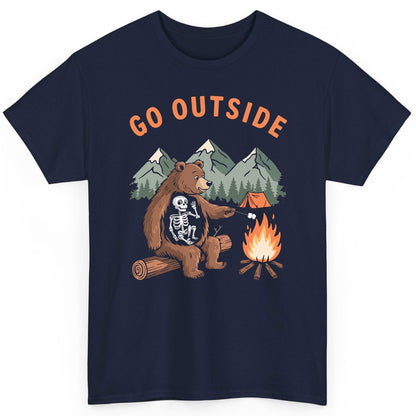 Go Outside funny bear T-Shirt Navy product mockup