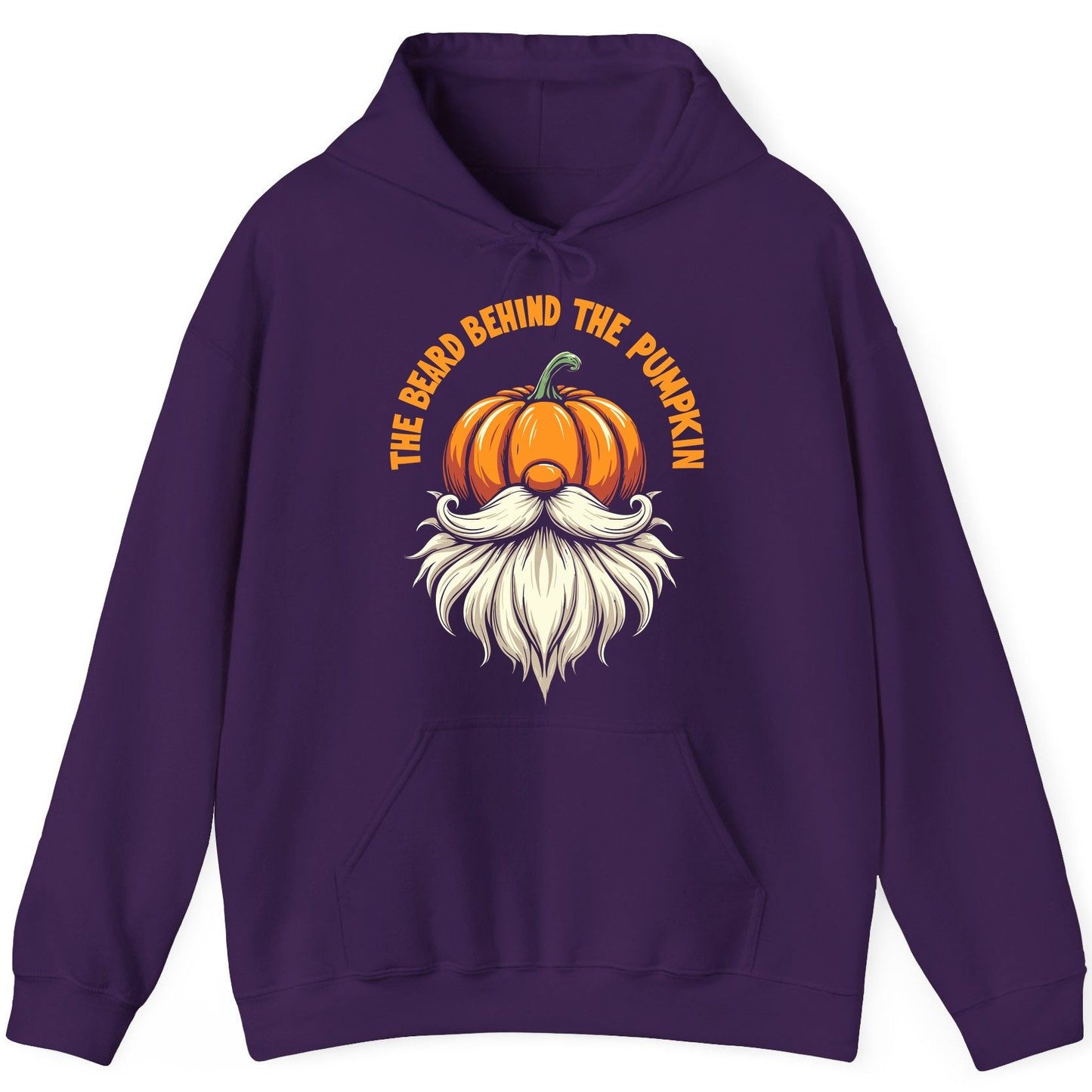 The Beard Behind the Pumpkin Halloween gnome Hoodie Purple product mockup