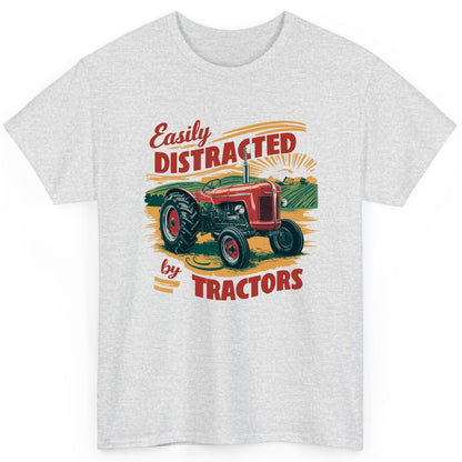 Easily Distracted by Tractors vintage tractor T-Shirt Ash product mockup
