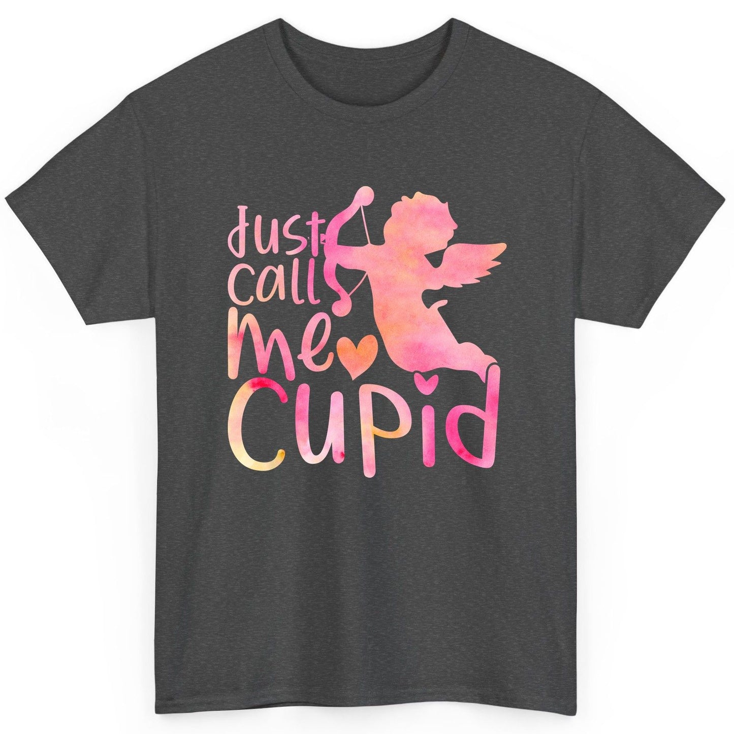 Just Call Me Cupid cupid T-Shirt Dark Heather product mockup
