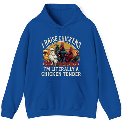 I Raise Chickens I'm Literally a Chicken Tender chickens Hoodie Royal product mockup