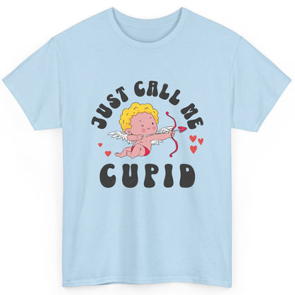 Just Call Me Cupid cupid T-Shirt Light Blue product mockup