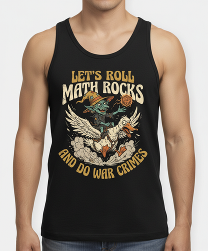 Let's Roll Math Rocks And Do War Crimes Goblin Dice Tank Top - Black