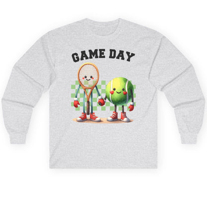 Game Day tennis Long Sleeve Tee Ash product mockup