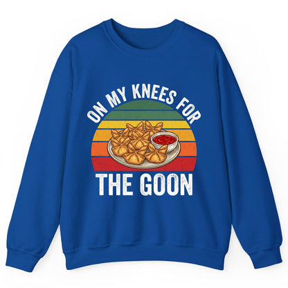 On My Knees for the Goon crab rangoon Sweatshirt Royal product mockup